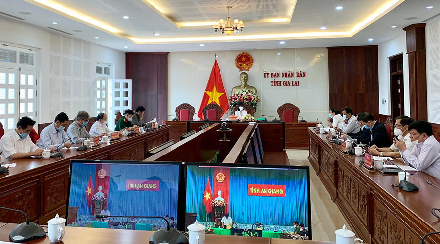 Quang cảnh hội nghị tại điểm cầu tỉnh Gia Lai. Ảnh: Như Nguyện Quang cảnh buổi hội nghị. Ảnh: Như Nguyện