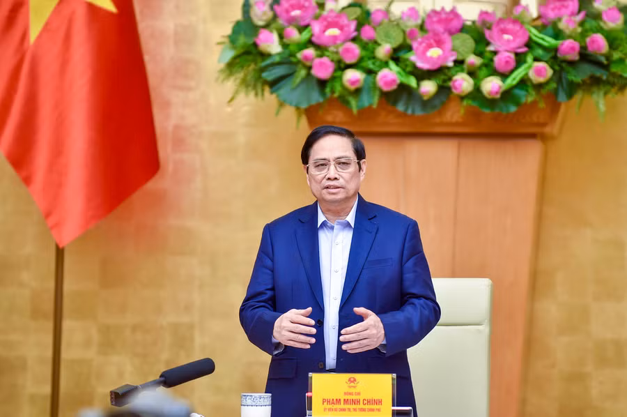 Thủ tướng ghi nhận, biểu dương, đánh giá rất cao những đóng góp của các cấp công đoàn và người lao động, công nhân trong phòng chống dịch và phát triển kinh tế-xã hội. Ảnh: VGP/Nhật Bắc