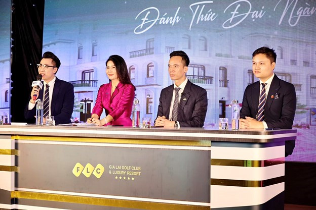 Ảnh 2: Bà Đặng Thị Lưu Vân- Phó Tổng Giám đốc Tập đoàn FLC, Tổng Giám đốc FCA và các đối tác chiến lược tại sự kiện-Ảnh Hải Thu