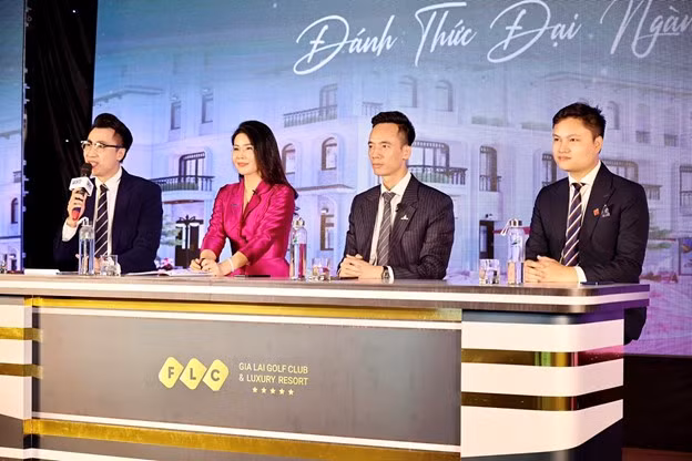 Ảnh 2: Bà Đặng Thị Lưu Vân- Phó Tổng Giám đốc Tập đoàn FLC, Tổng Giám đốc FCA và các đối tác chiến lược tại sự kiện-Ảnh Hải Thu