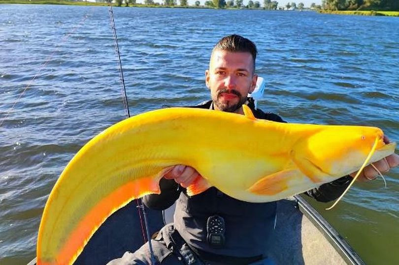 Martin Glatz đã bắt được chú cá đặc biệt. Ảnh: Martin Glatz