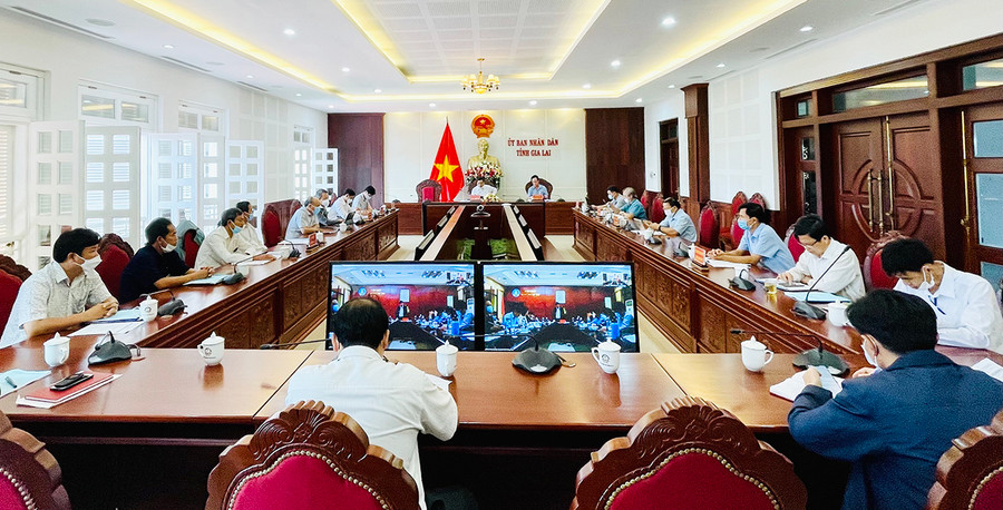 Quang cảnh hội nghịtham vấn nội dung Đề án thí điểm xây dựng vùng nguyên liệu nông, lâm sản đạt chuẩn phục vụ tiêu thụ trong nước và xuất khẩu giai đoạn 2021-2025. Ảnh: Vũ Thảo