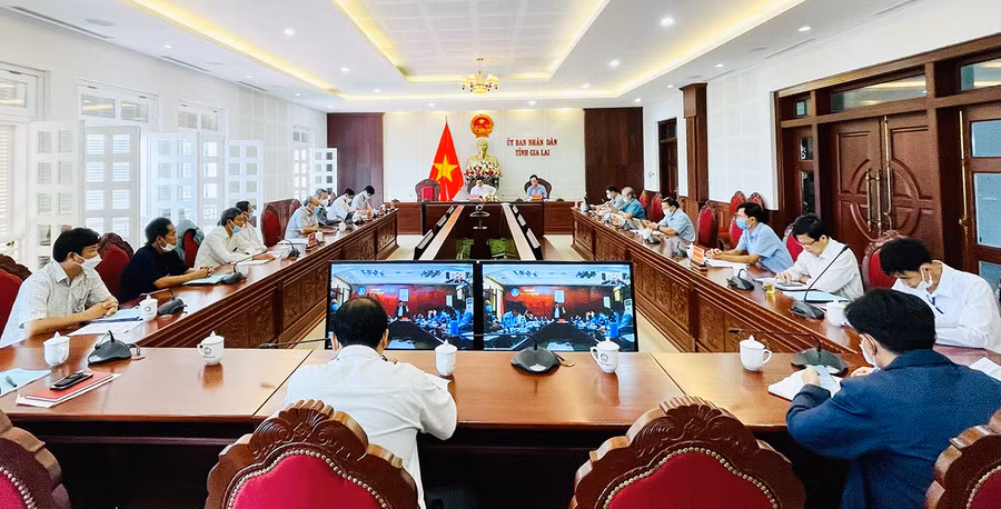 Quang cảnh hội nghịtham vấn nội dung Đề án thí điểm xây dựng vùng nguyên liệu nông, lâm sản đạt chuẩn phục vụ tiêu thụ trong nước và xuất khẩu giai đoạn 2021-2025. Ảnh: Vũ Thảo