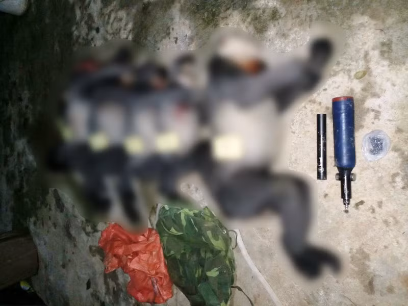  Tang vật 5 cá thể động vật nghi voọc chà vá chân xám bị bắn chết. (Ảnh: Hạt Kiểm lâm huyện Ba Tơ cung cấp).