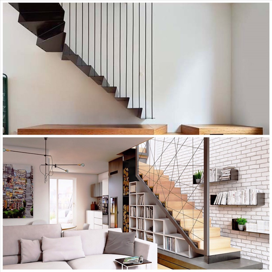 Biến tấu nhiều thiết kế với mẫu cầu thang từ kim loại. Đồ họa: Phương Duy 