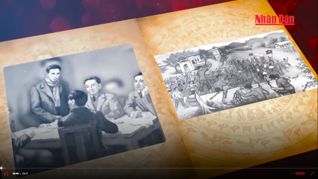 Cảnh trong phim “Việt Nam-Thời đại Hồ Chí Minh: Biên niên sử truyền hình.” Ảnh chụp màn hình