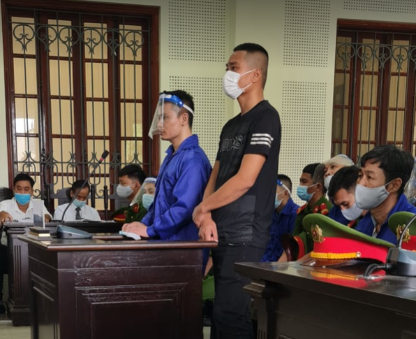 Các bị cáo tại phiên tòa phúc thẩm