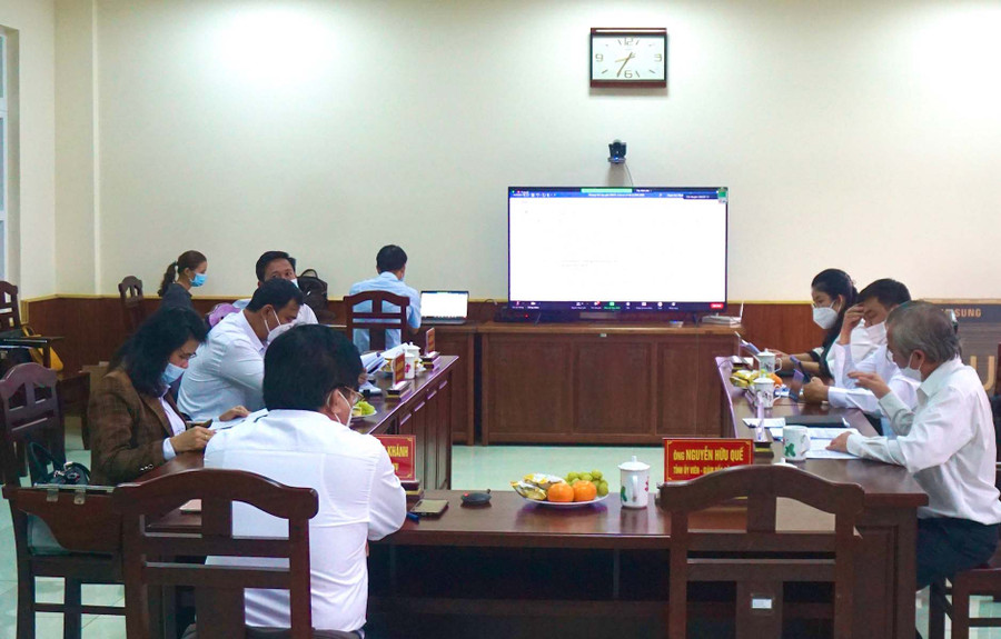 Quang cảnh hội nghị tại điểm cầu Gia Lai. Ảnh: Hà Duy