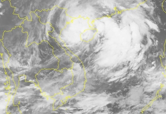 Hình ảnh mây vệ tinh của bão số 7 - Nguồn: Trung tâm dự báo khí tượng thủy văn quốc gia
