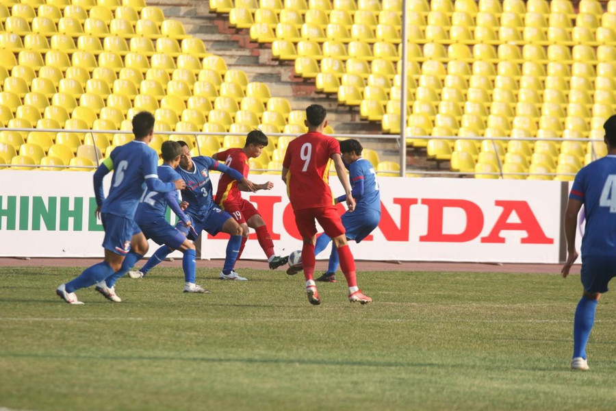 Đội U.23 Đài Loan chơi rất kiên cường. Ảnh: AFC