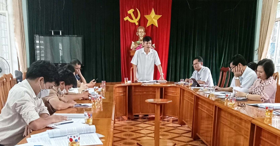 Đoàn giám sát tại xã Sơn Lang, huyện Kbang. Ảnh: Lê Đại