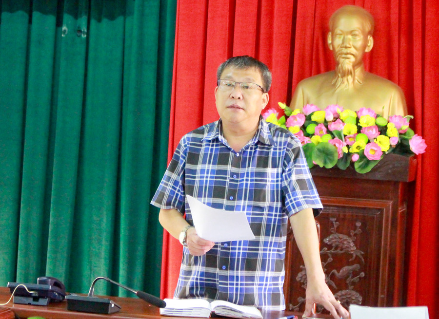 Ông Thái Thanh Bình-Ủy viên Ban Thường vụ Tỉnh ủy, Chủ nhiệm Ủy ban Kiểm tra Tỉnh ủy, Trưởng ban Pháp chế HĐND tỉnh kết luận buổi giám sát. Ảnh: Mộc Trà