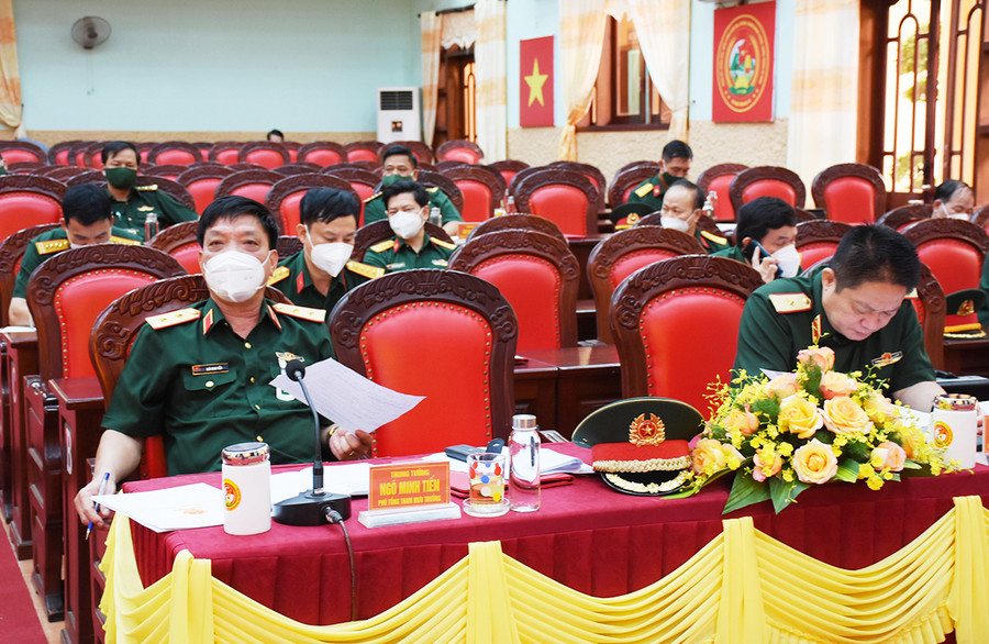Trung tướng Ngô Minh Tiến kiểm tra công tác phòng-chống dịch Covid-19 và nhiệm vụ quốc phòng, quân sự địa phương trên địa bàn tỉnh. Ảnh: Minh Nguyễn Trung tướng Ngô Minh Tiến kiểm tra công tác phòng-chống dịch Covid-19 và nhiệm vụ quốc phòng-quân sự địa phương trên địa bàn tỉnh. Ảnh: Minh Nguyễn
