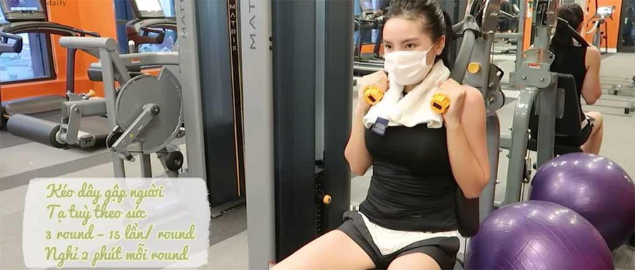 Kỳ Duyên chăm tập thể dục để giữ dáng