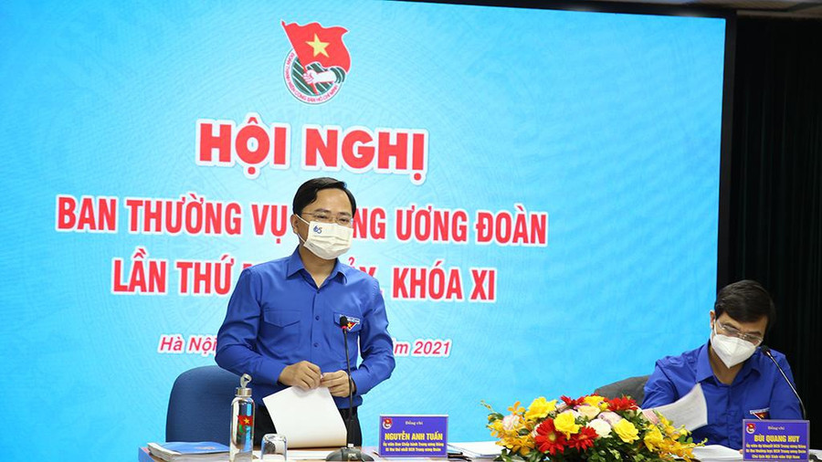 Anh Nguyễn Anh Tuấn phát biểu tại hội nghị. Ảnh: Đăng Hải