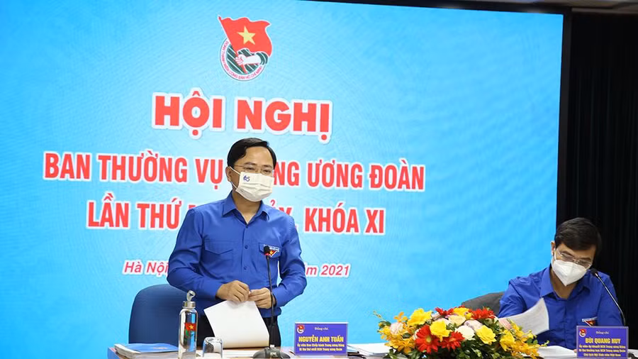 Anh Nguyễn Anh Tuấn phát biểu tại hội nghị. Ảnh: Đăng Hải