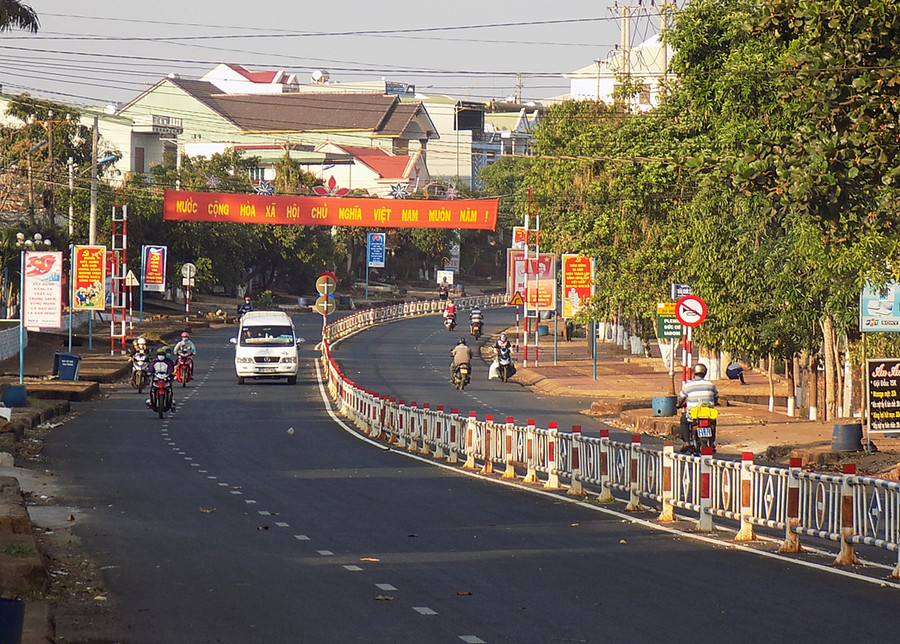 Một góc trung tâm thị trấn Chư Ty (huyện Đức Cơ). Ảnh: Thanh Nhật Một góc trung tâm thị trấn Chư Ty. Ảnh: Thanh Nhật