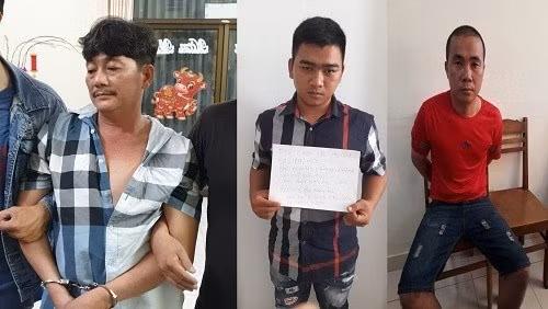 Các đối tượng trong vụ án bị bắt giữ. (Nguồn: laodong.vn) Các đối tượng trong vụ án bị bắt giữ. (Nguồn: laodong.vn)