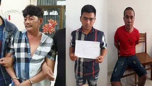 Các đối tượng trong vụ án bị bắt giữ. (Nguồn: laodong.vn) Các đối tượng trong vụ án bị bắt giữ. (Nguồn: laodong.vn)