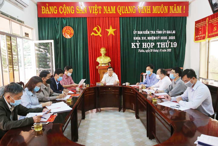  Kỳ họp thứ 19 của Ủy ban Kiểm tra Tỉnh ủy. Ảnh: Đăng Vũ