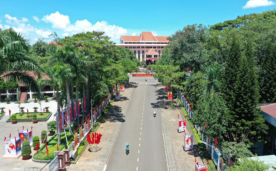 Các cơ quan, đơn vị, công sở và hộ gia đình treo cờ Tổ quốc từ ngày 1-2 đến hết ngày 3-2-2022. Ảnh: Quang Tấn