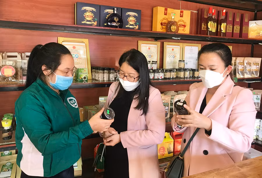 Sản phẩm OCOP Gia Lai được nhiều khách hàng tìm mua. Ảnh: Nguyễn Diệp