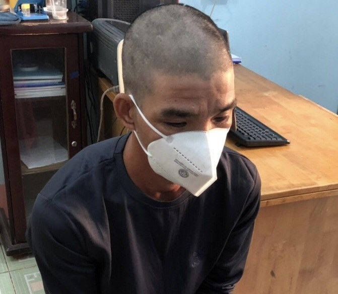 Đối tượng Thao tại cơ quan điều tra. Ảnh: Minh Quỳnh