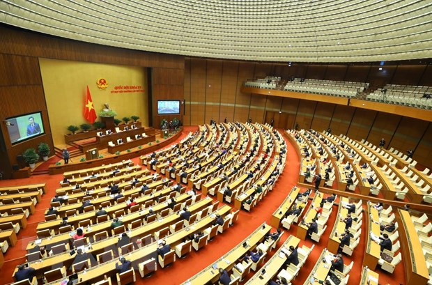  Toàn cảnh phiên khai mạc Kỳ họp bất thường Quốc hội khóa XV. (Ảnh: Văn Điệp/TTXVN)