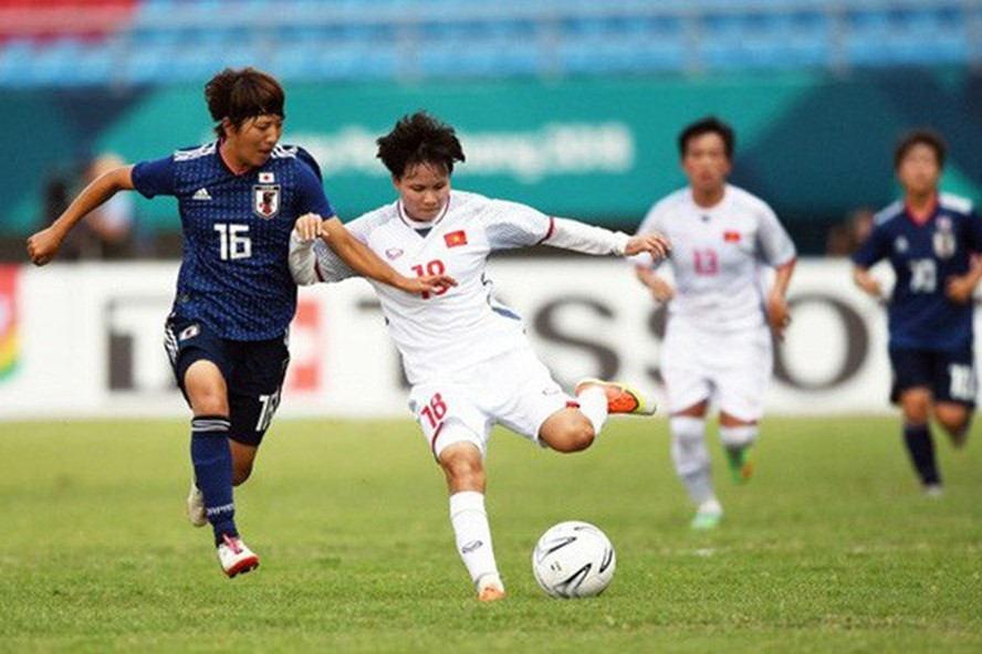 Tuyển nữ Việt Nam có cuộc đọ sức quan trọng với tuyển nữ Nhật Bản tại Asian Cup 2022. Ảnh: VFF