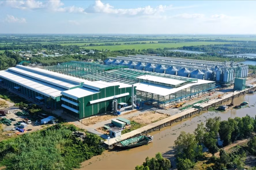  Nhà máy gạo Hạnh phúc được xây dựng trên diện tích 161.000m2, quy mô lớn nhất châu Á. Ảnh: T.Long
