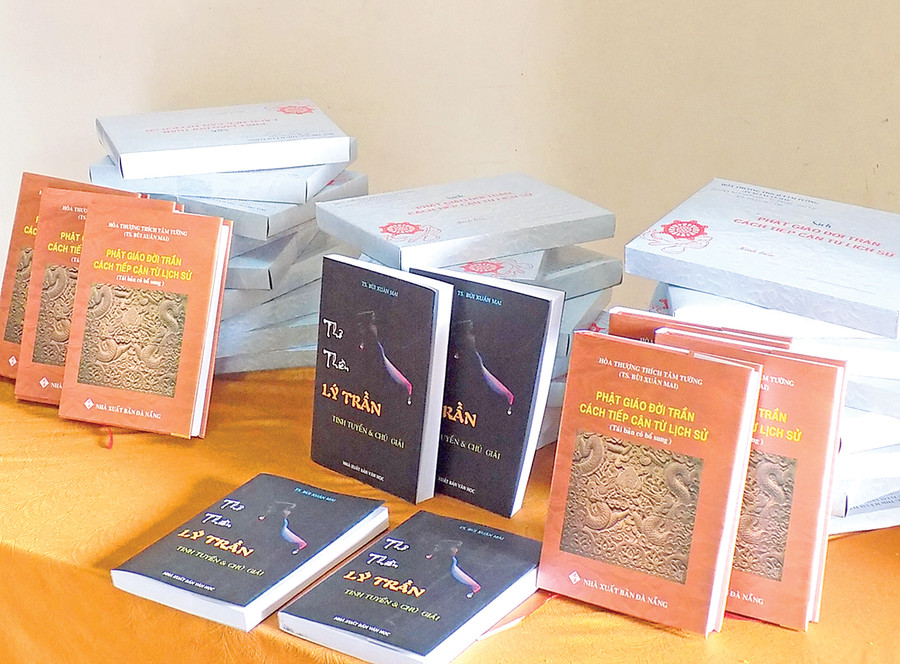 Các tác phẩm của Tiến sĩ-Hòa thượng Thích Tâm Tường là tư liệu học tập, nghiên cứu cho tăng, ni sinh các trường Phật học, sinh viên ngành khoa học xã hội và nhân văn. Ảnh: Thanh Nhật