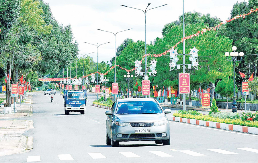 Một góc thị trấn Phú Hòa, huyện Chư Păh. Ảnh: P.V