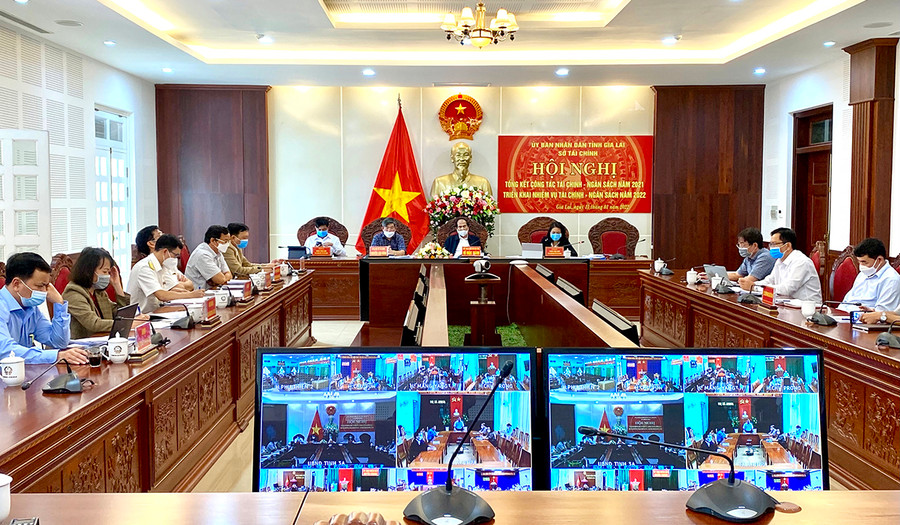  Hội nghị trực tuyến Tổng kết công tác tài chính-ngân sách năm 2021, triển khai nhiệm vụ tài chính-ngân sách năm 2022