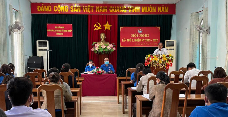 Quang cảnh hội nghị Ban Chấp hành Đoàn Khối các Cơ quan và Doanh nghiệp tỉnh lần thứ 6. Ảnh: Phương Vi Quang cảnh hội nghị Ban Chấp hành Đoàn Khối các Cơ quan và Doanh nghiệp tỉnh lần thứ 6. Ảnh: Phương Vi