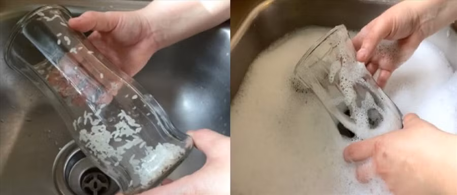  Cọ rủa sạch bình để hoa luôn được tươi. Đồ họa: M.H