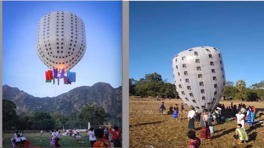 Hình ảnh được cộng đồng mạng chia sẻ, cho rằng có thể quả khí cầu xuất phát từ lễ hội này. Ảnh: MXH