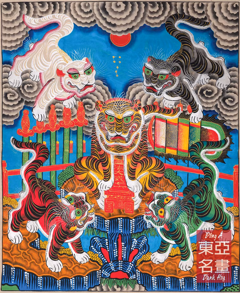 Tranh ngũ hổ của phố Hàng Trống. 