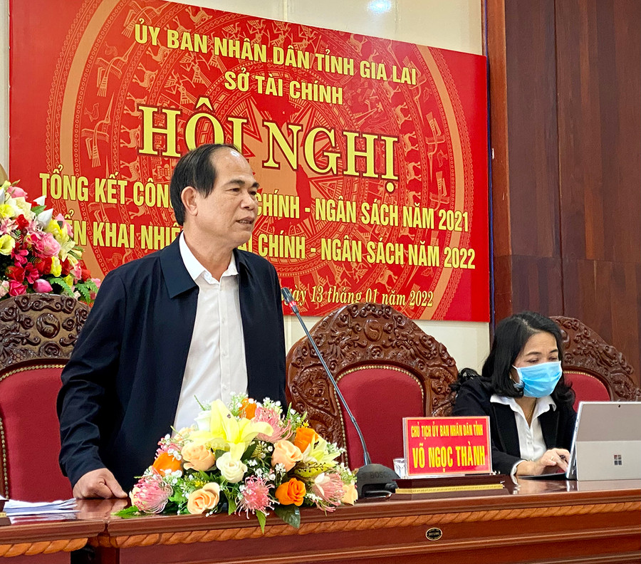 Phó Bí thư Tỉnh ủy, Chủ tịch UBND tỉnh Võ Ngọc Thành phát biểu chỉ đạo tại hội nghị. Ảnh: Hà Duy Đồng chí Võ Ngọc Thành-Phó Bí thư Tỉnh ủy, Chủ tịch UBND tỉnh phát biểu chỉ đạo tại Hội nghị