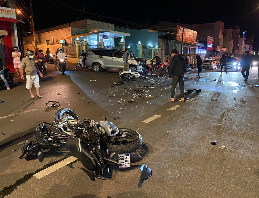 Hiện trường vụ tai nạn. Ảnh: CTV