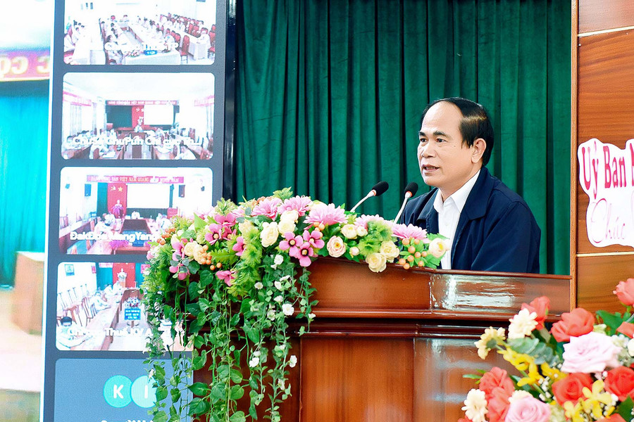 Phó Bí thư Tỉnh ủy, Chủ tịch UBND tỉnh Võ Ngọc Thành phát biểu tại hội nghị. Ảnh: Đức Thụy chủ tịch võ ngọc thành phát biểu tại hội nghị tổng kết ngành thuế năm 2021 và triển khai nhiệm vụ năm 2022