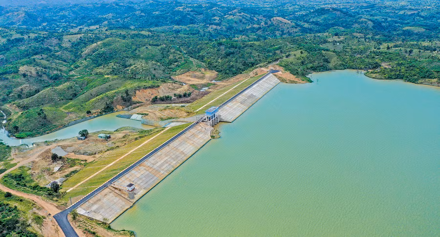  Thủy lợi Plei Thơ Ga nhìn từ trên cao. Ảnh: Nguyễn Quang