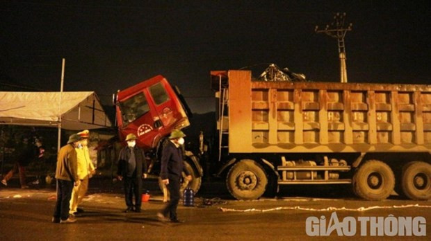 Hiện trường vụ tai nạn. (Nguồn: atgt.vn) Hiện trường vụ tai nạn. (Nguồn: atgt.vn)