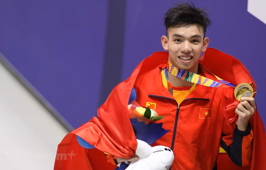 Nguyễn Huy Hoàng - Vận động viên tiêu biểu toàn quốc năm 2021. Ảnh: PV/Vietnam+