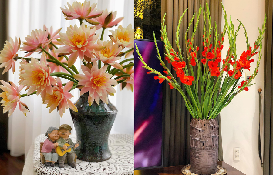 Từ mê cắm hoa, chị Thảo có nghề tay trái liên quan đến gốm. Ảnh: Thảo Phạm