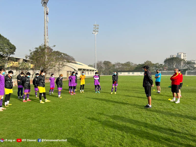 Tuyển nữ Việt Nam có thành tích đối đầu khả quan trước Myanmar. Ảnh: AFC