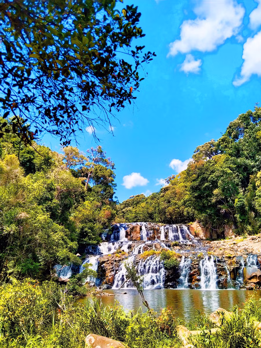 Thác Kon Bông ở xã Đak Rong, huyện Kbang. Ảnh: Minh Nguyễn