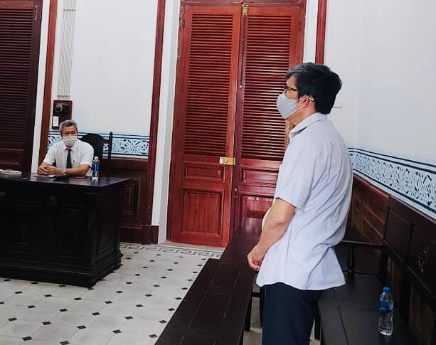 Bị cáo Lê Văn Hải trong phòng xử án Bị cáo Lê Văn Hải trong phòng xử án