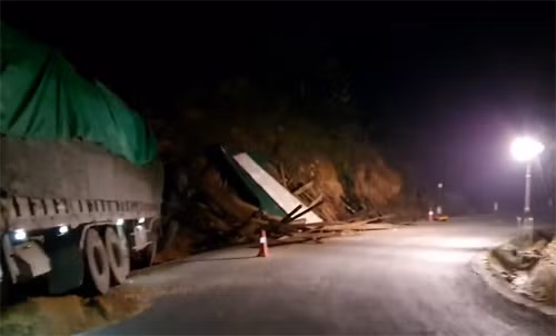 Hiện trường vụ tai nạn. Ảnh: Thò Bá Cường