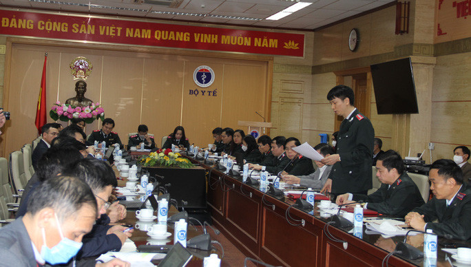 Công bố quyết định thanh tra việc mua sắm trang thiết bị, vật tư, sinh phẩm, kit xét nghiệm, vắc xin, thuốc phòng, chống dịch Covid-19 tại Bộ Y tế - Ảnh: TTCP