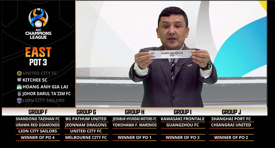 HAGL rơi vào bảng đấu khó Ảnh chụp màn hình